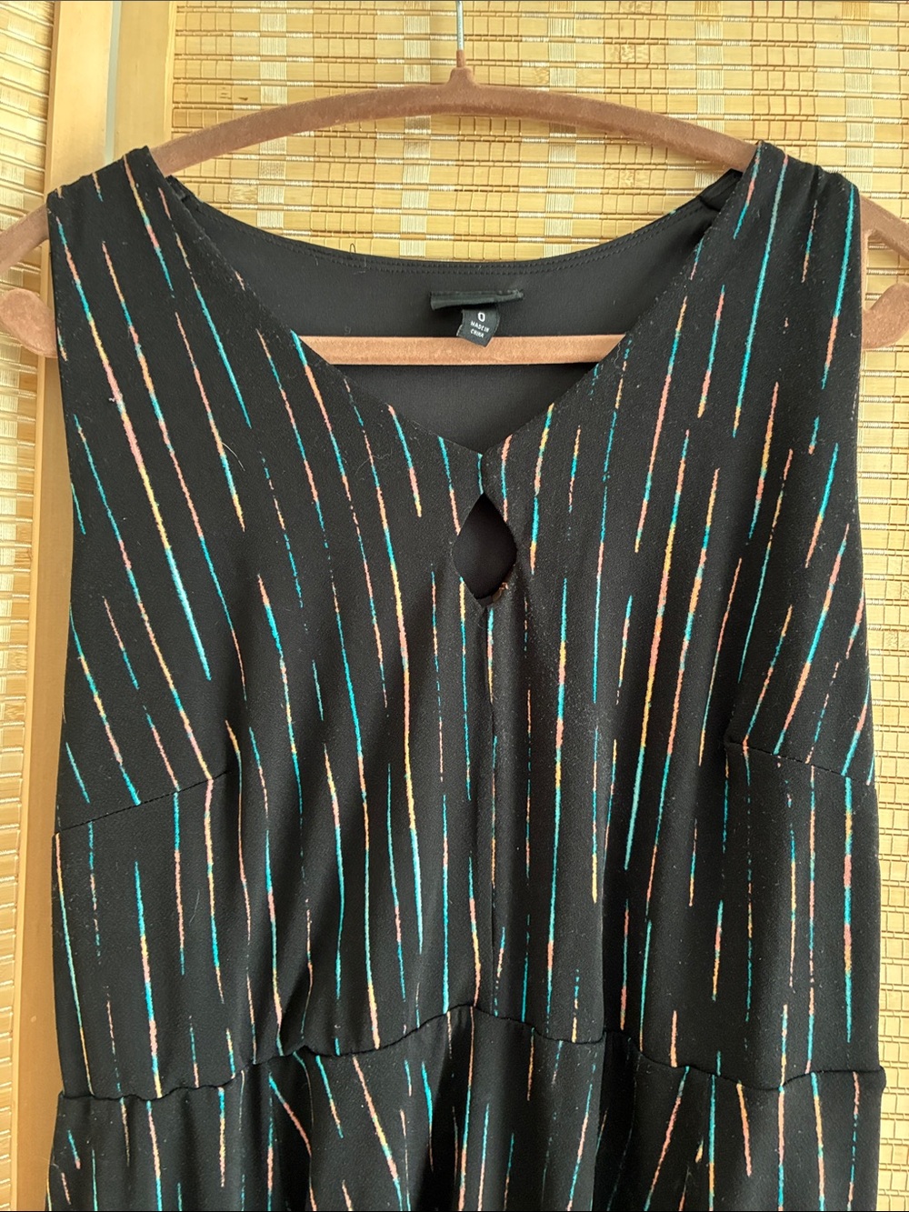 torrid Black Maxi Dress with Teal and Coral Pinstripes - Picture 4 of 4